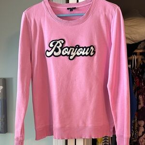 Pink Talbots “Bonjour” size medium sweatshirt.